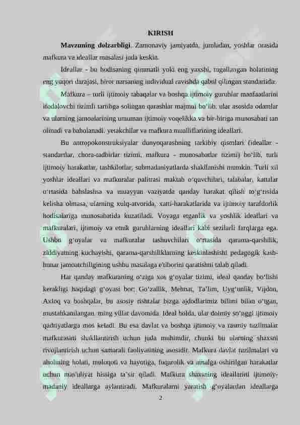 DUNYO GEOMAFKURAVIY MANZARASINI YOSHLAR DUNYOQARASHIGA TA’SIRINI TADQIQ ETISHNING NAZARIY-METODOLOGIK ASOSLARI 2