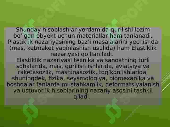 Elastiklik nazariyasining amaliyotda qo’llash xususiyatlari 4