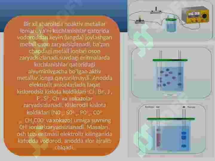 Elektroliz qonunlari va ularga asoslangan hisoblashlar 4