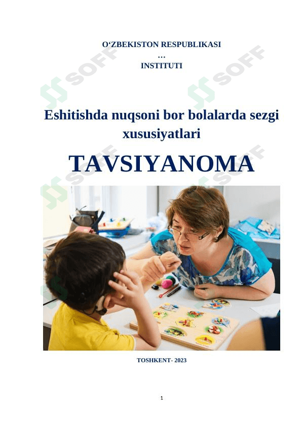 Eshitishda nuqsoni bor bolalarda sezgi xususiyatlari 1