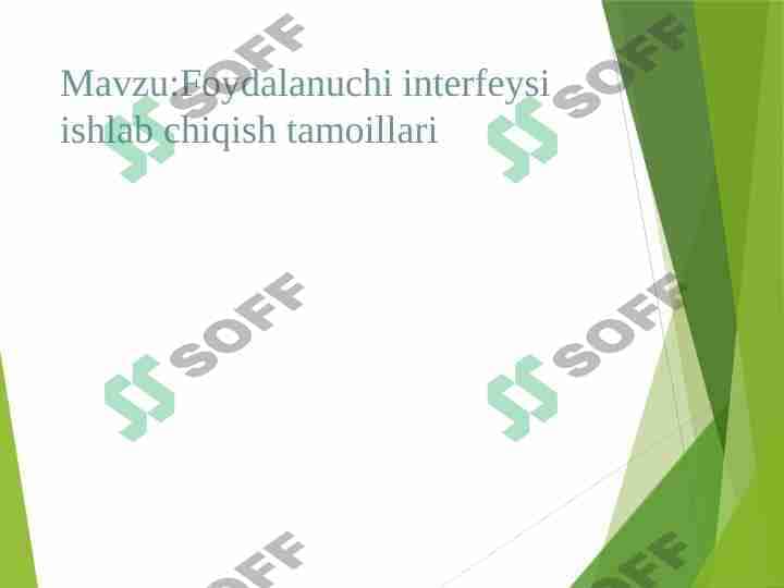 Foydalanuvchi interface