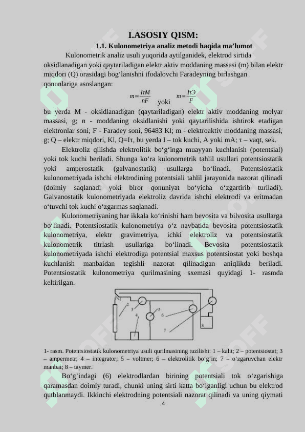 Kulonometrik titrlashning amaliyotda qoʻllanilishi 4