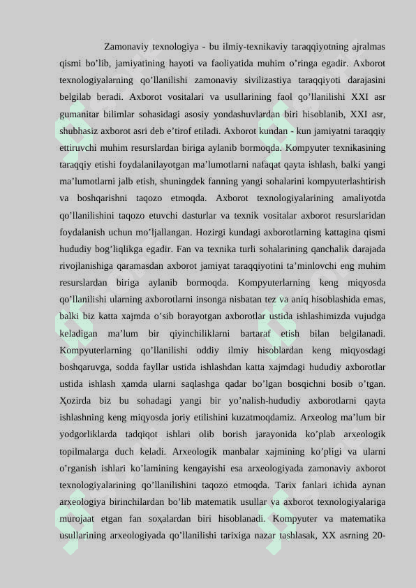 Arxeologiyada zamonaviy qurilmalar fanining predmeti va vazifalari 24 2