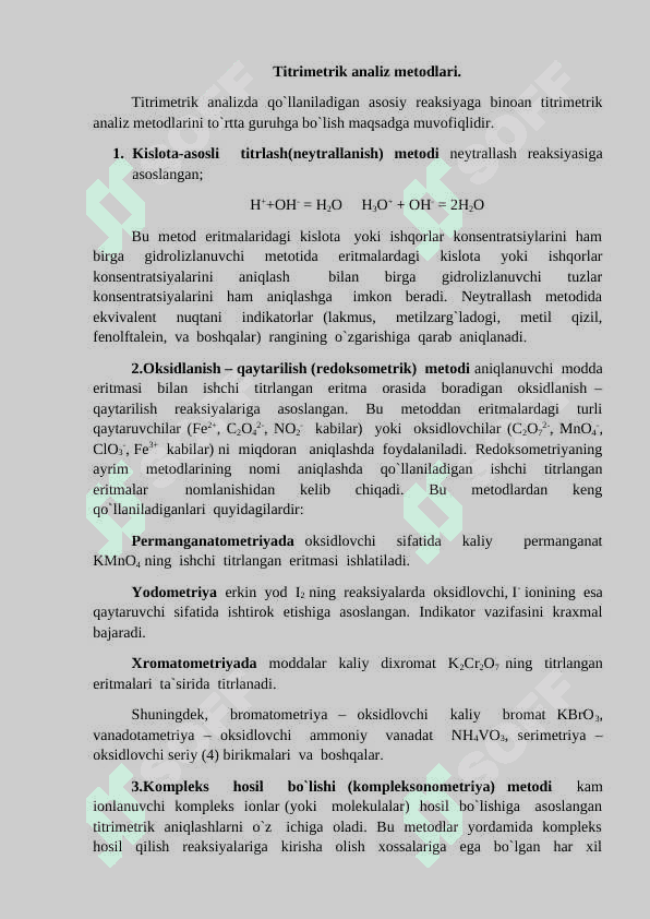 Geksatsionometrik va merkurometrik, argentometrik titrlash 4
