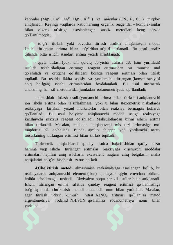 Geksatsionometrik va merkurometrik, argentometrik titrlash 5