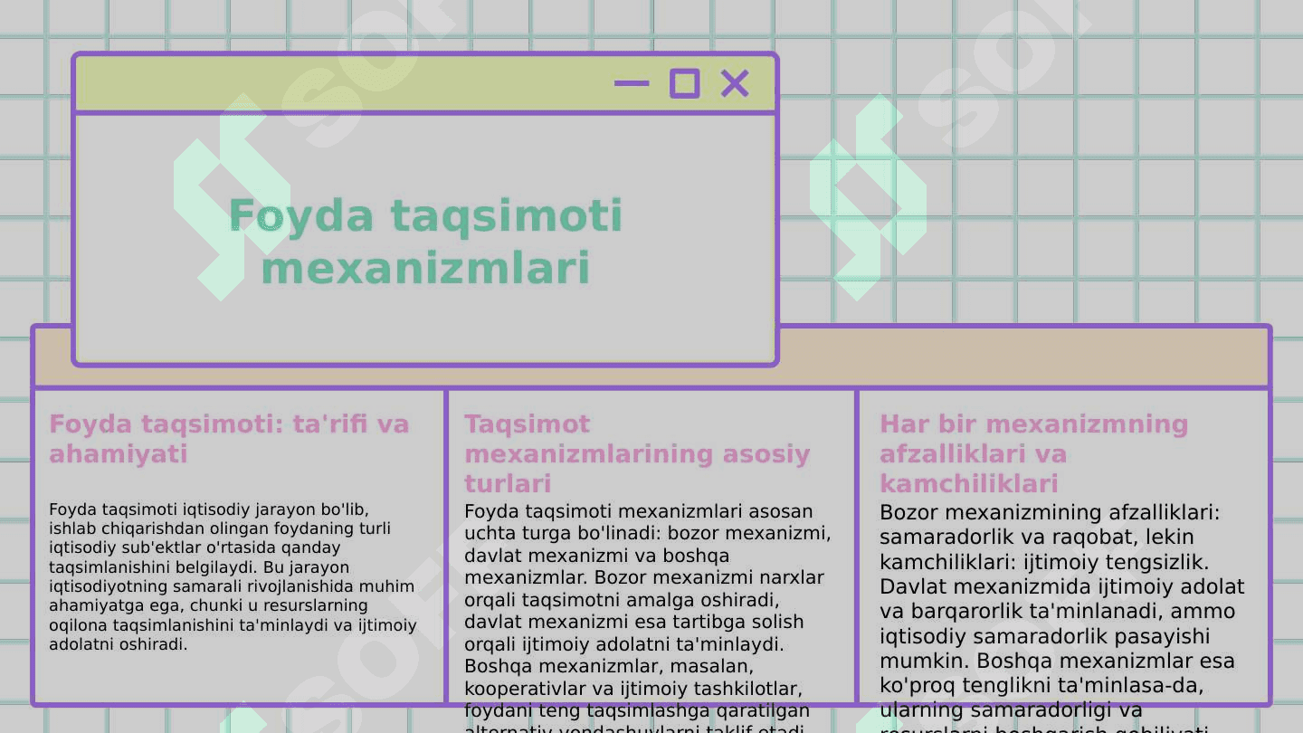 Dorixona iqtisodiyotida foydaning taqsimlanishi 4