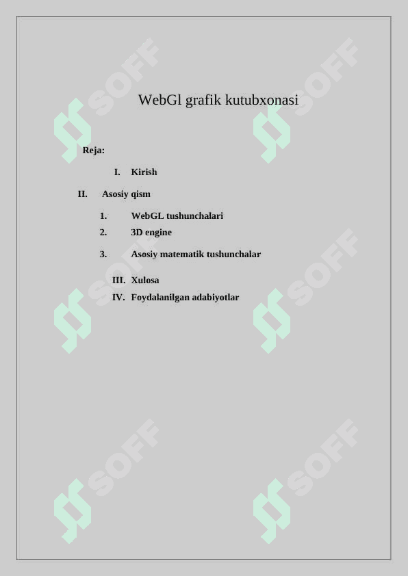 WebGl grafik kutubxonasi 2