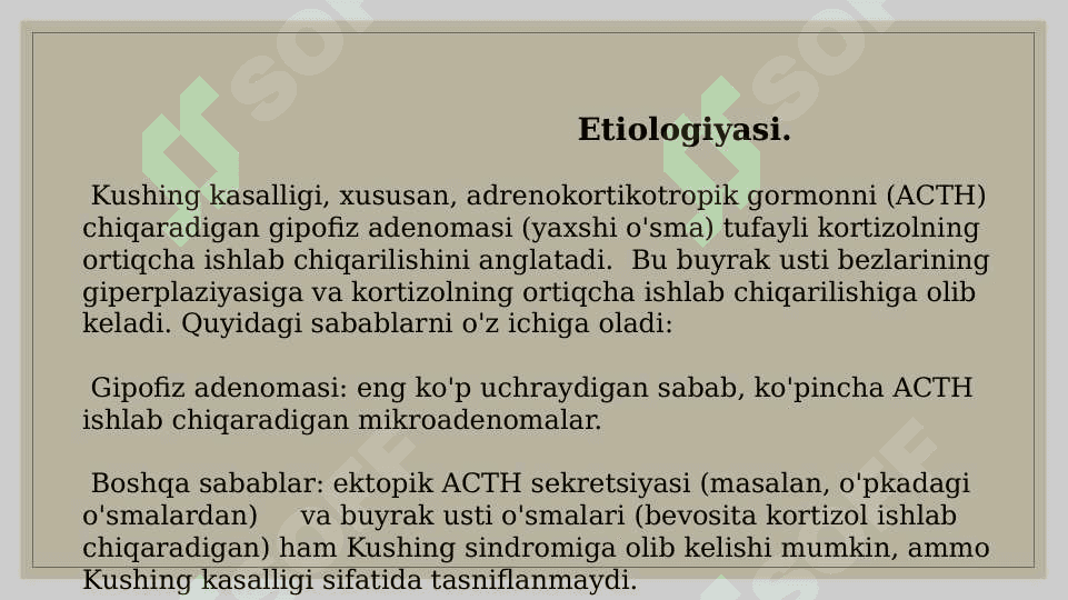 Kushing kasalligi (Cushing sindromi) 4