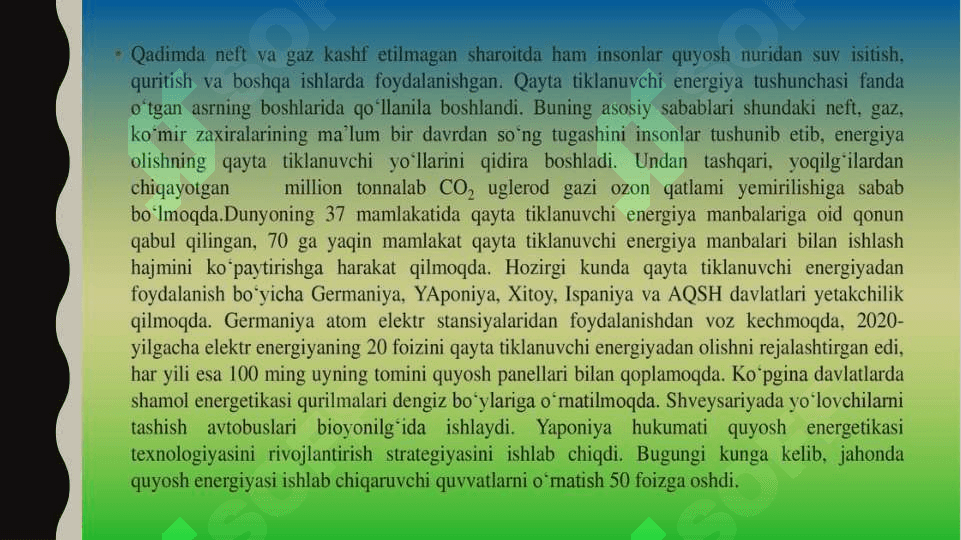 Muqobil yoqilg'i turlari 3