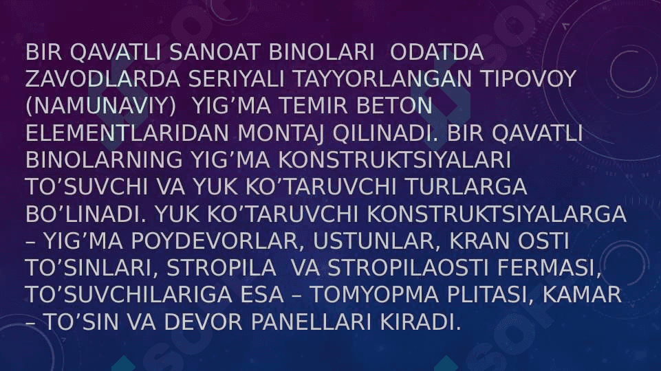 Bir qavatli sanoat binosini montaj qilish 2