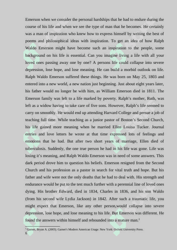 Ralph Waldo Emerson On Nature Plot analysis 6