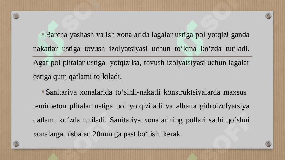 Bino va inshootlarni ekspluatatsiyasi fanidan taqdimot loiha 8