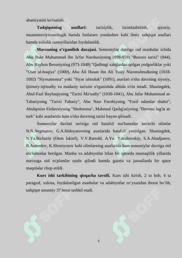 O'zbekistonda somoniylar davlati tarixining o'rganilishi 3