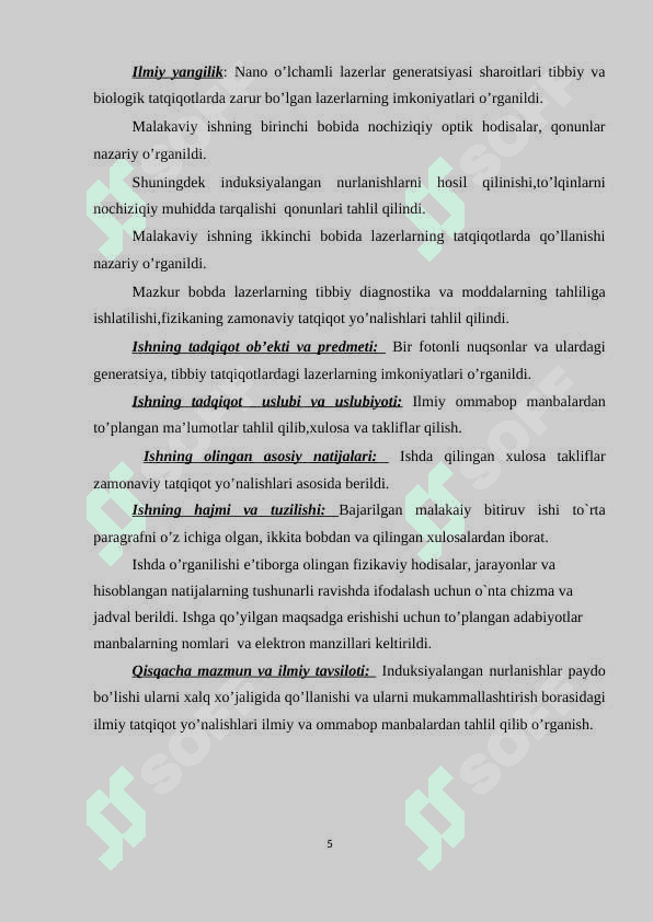 Lazer nuri yordamida ayrim jarayonlarni nazorat qilish 5
