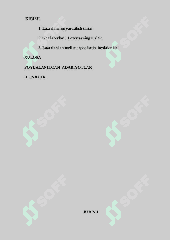 LAZERLARNING YARATILISH TARIXI. GAZ LAZERLARI 2