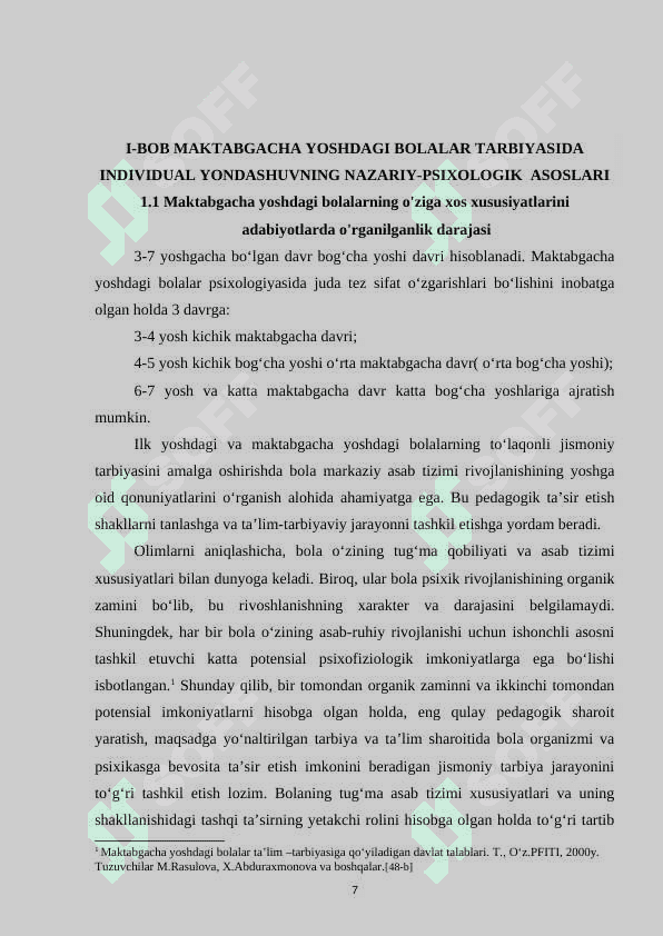 TARBIYADA INDIVIDUAL YONDASHISHNING PSIXOLOGIK ASOSLARI 7