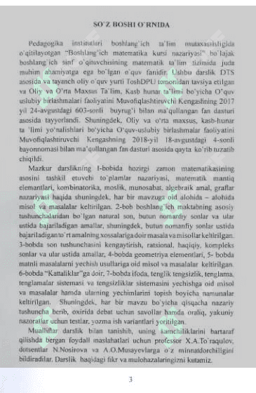 Matematika boshlang'ich kursi 4