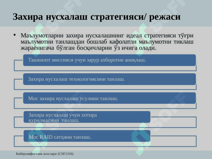 Foidalanuvchanlik tushunchasi zaxira nusxalash maʼrifatparvarlarni qayta tiklash va hodisalarni qaydlash 5