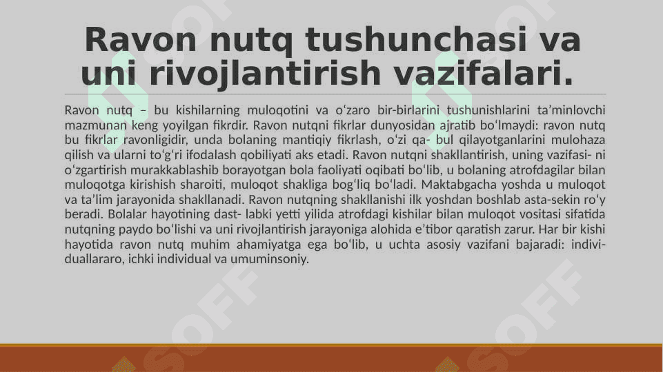Ravon nutqni rivojlantirish nutq tushunchasi va uni rivojlantirish 4