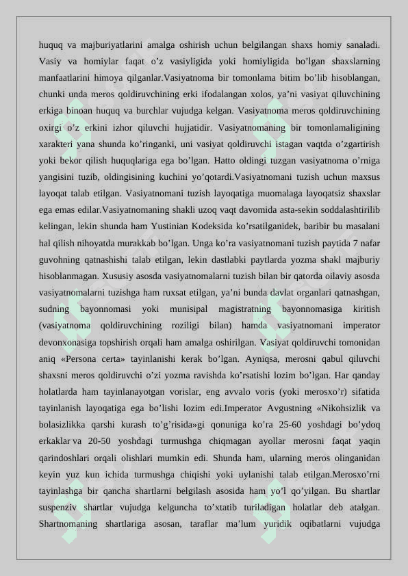 Rim davlatining meros huquqiga umumiy tavsifnoma 4
