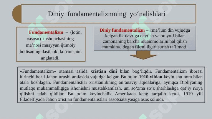 Diniy fanatizm ekstremizm fundamentalizm terrorizmning tarixi va ularning hozirgi davrda xavfsizlikka tahdidi 8