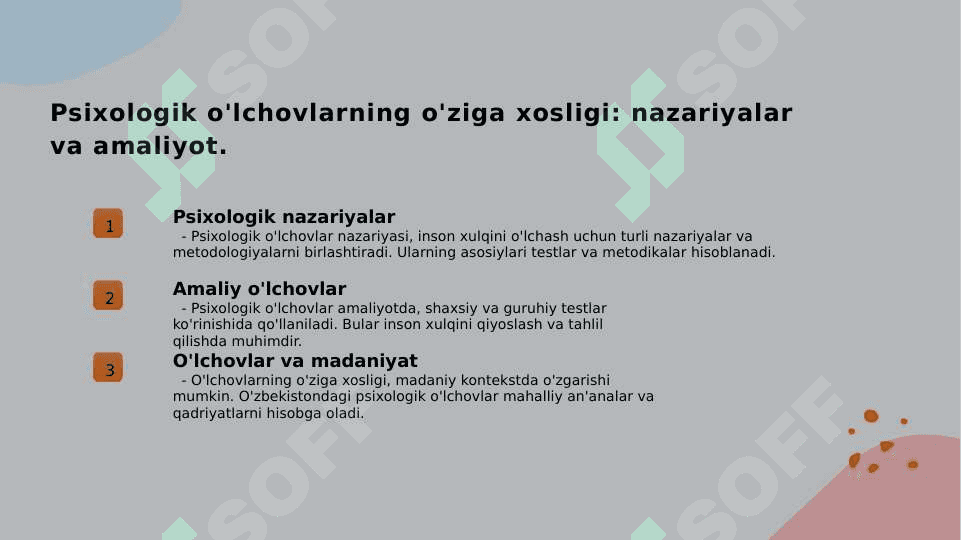 Psixologik o'lchov hususiyatlari 4