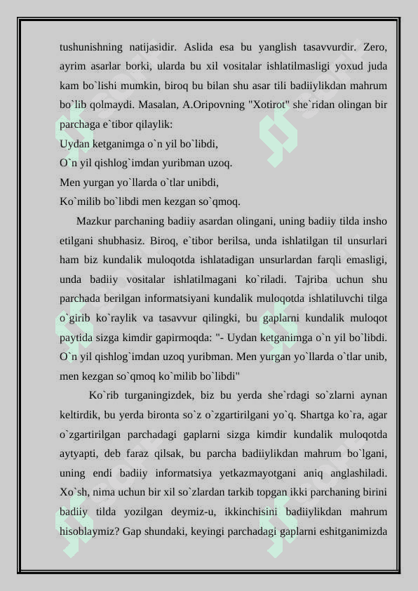 Poetik Tilning O’ziga Xoslig Va  Spetsifik (Belgilovchi) Xususiyatlari 3