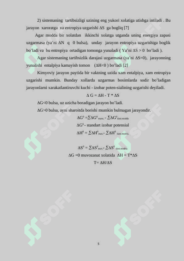MODDALARNING ISSIQLIK SIG’IMI kurs ishi 5