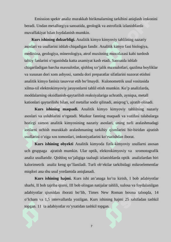 Kulonometrik titrlashning amaliyotda qo’llanilishi kurs ishi 7