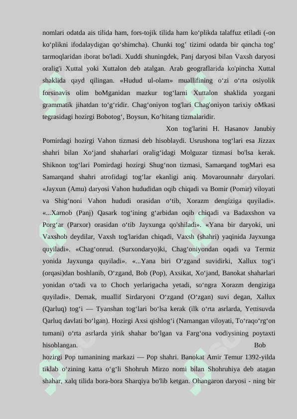Manbalarda tarixiy geografik hududlar o'rganish 5