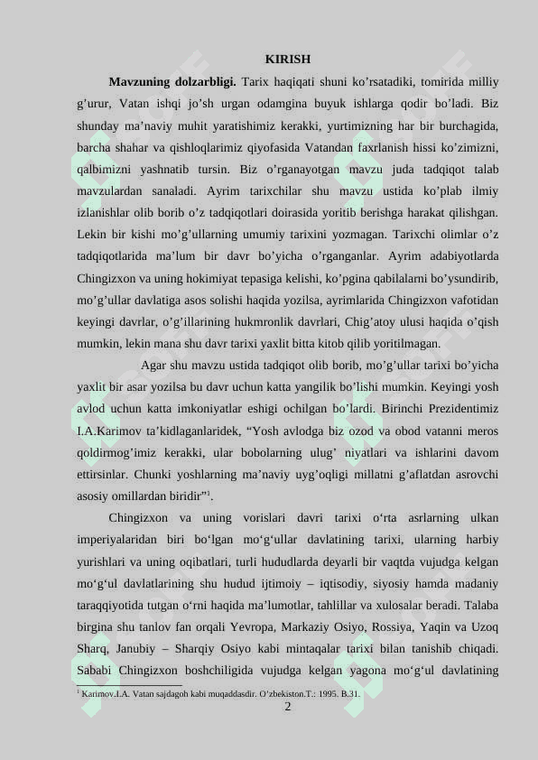 Mo'g'ul istelosi tarixshunosligi 2