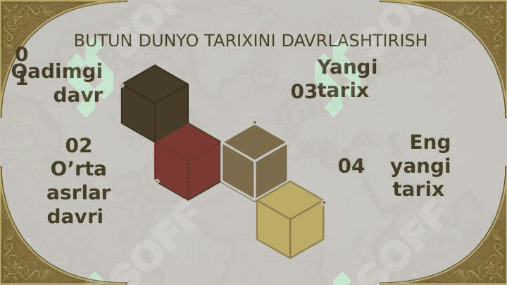 Buyuk Britaniya yangi davrda: tarixiy rivojlanishning asosiy voqealari va jarayonlari. Frantsiya yangi davrda: tarixiy rivojlanishning asosiy voqealari va jarayonlari. Germaniya yangi davrda: tarixiy rivojlanishning asosiy voqealari va jarayonlari. Avstriya (Gabsburglar) imperiyasi yangi davrda: tarixiy rivojlanishning asosiy voqealari va jarayonlari. 4