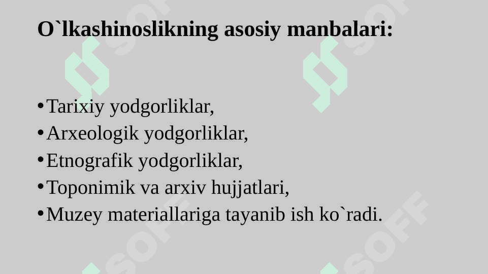 O‘lkashunoslik faning shakllanishi va rivojlanishi 3