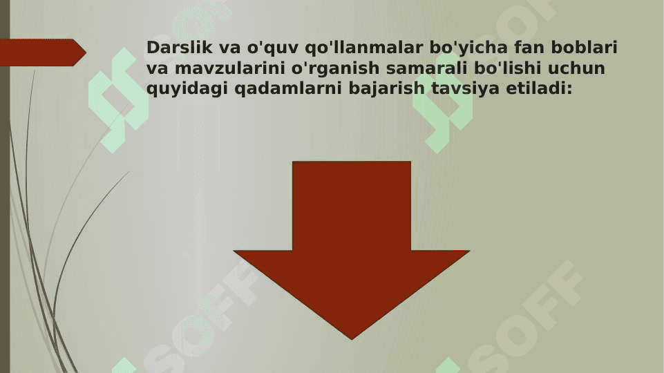 Darslik va o‘quv qo‘llanmalar bo‘yicha fan boblari va mavzularini o‘rganish 3