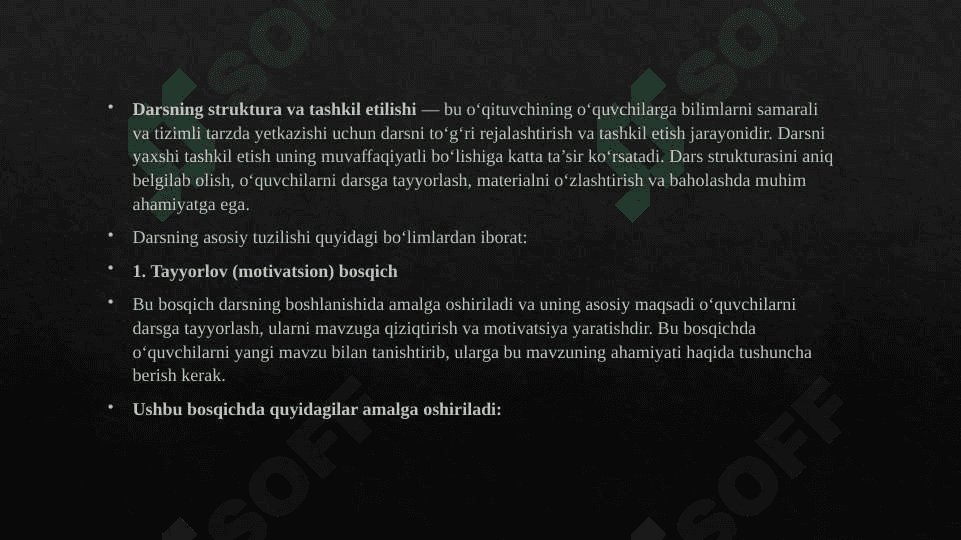 Dars- o‘qitishning asosiy shakli sifatida 4