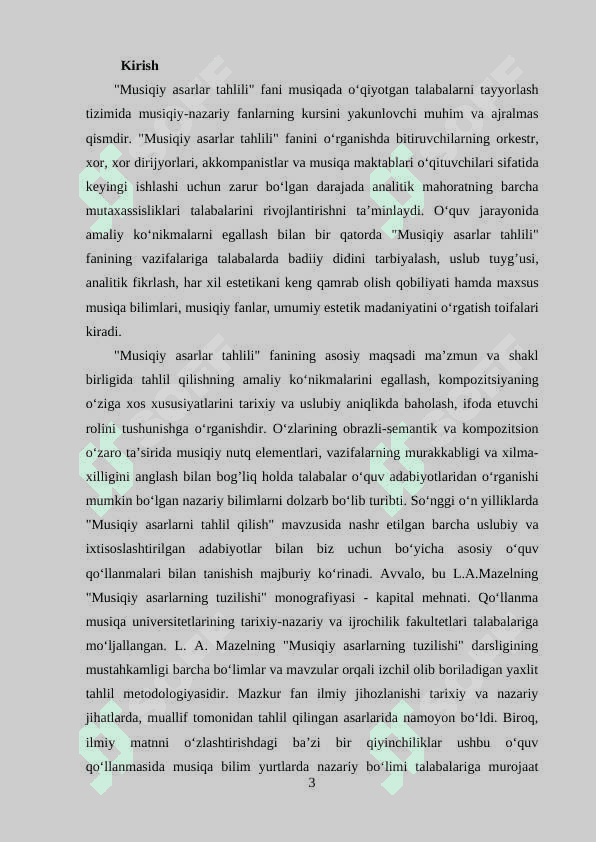 Klassik kompozitorlari ijodiyotida sanata shakli kurs ishi 3