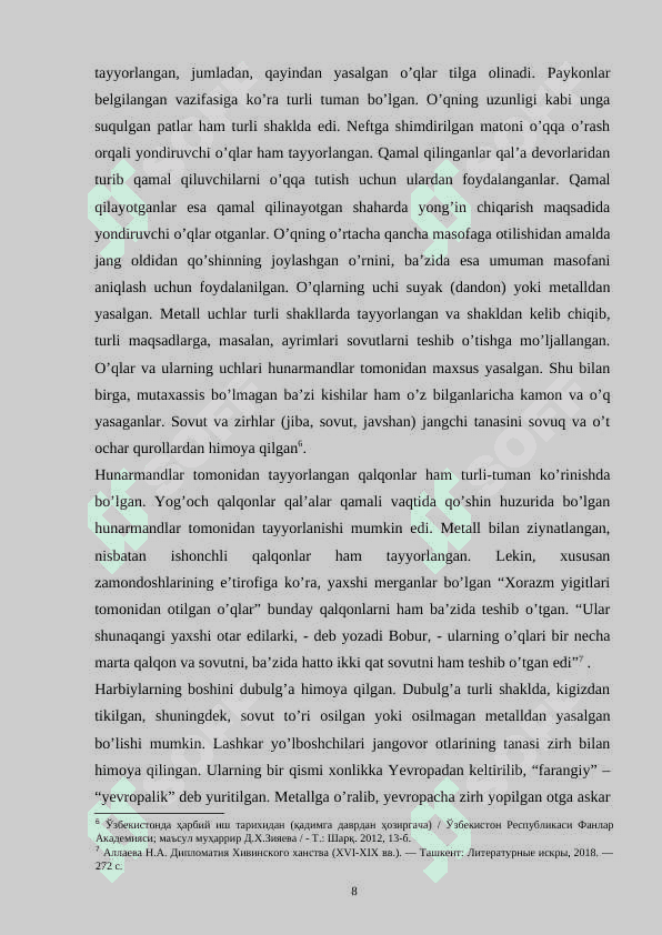 O’zbek davlatchiligi tarixida Xiva xonligining tutgan o’rni va ahamiyati 8