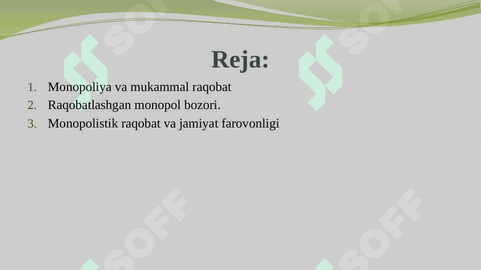 Monopol raqobatlashgan bozor, uning afzalliklari va kamchiliklari 2