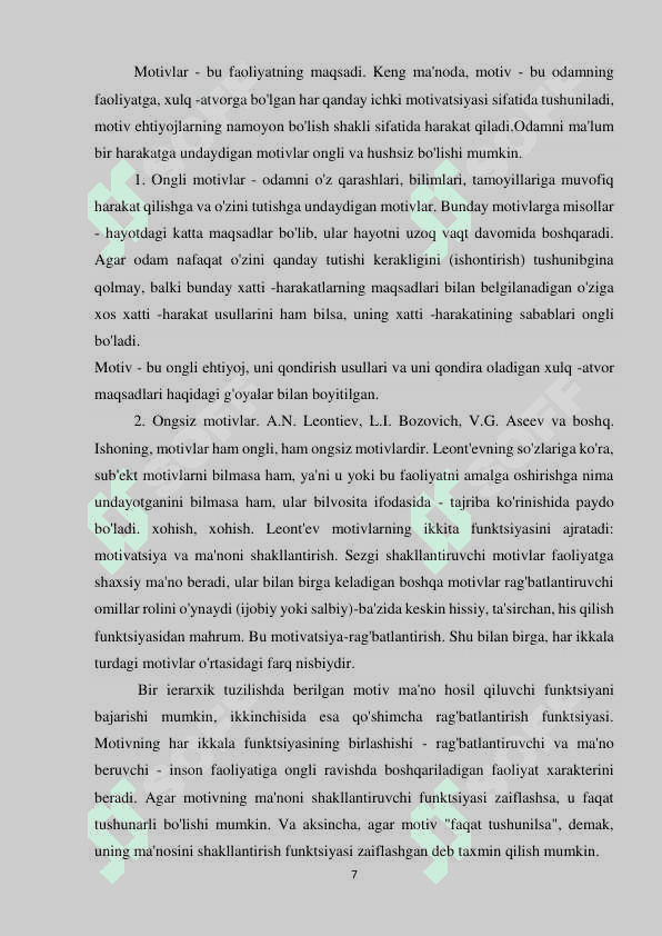 Motivlarning individual farqlari kurs ishi 6