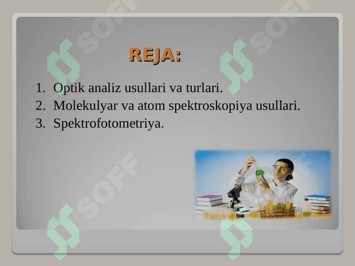 Optik analiz usullarining qo'llanilishi 2