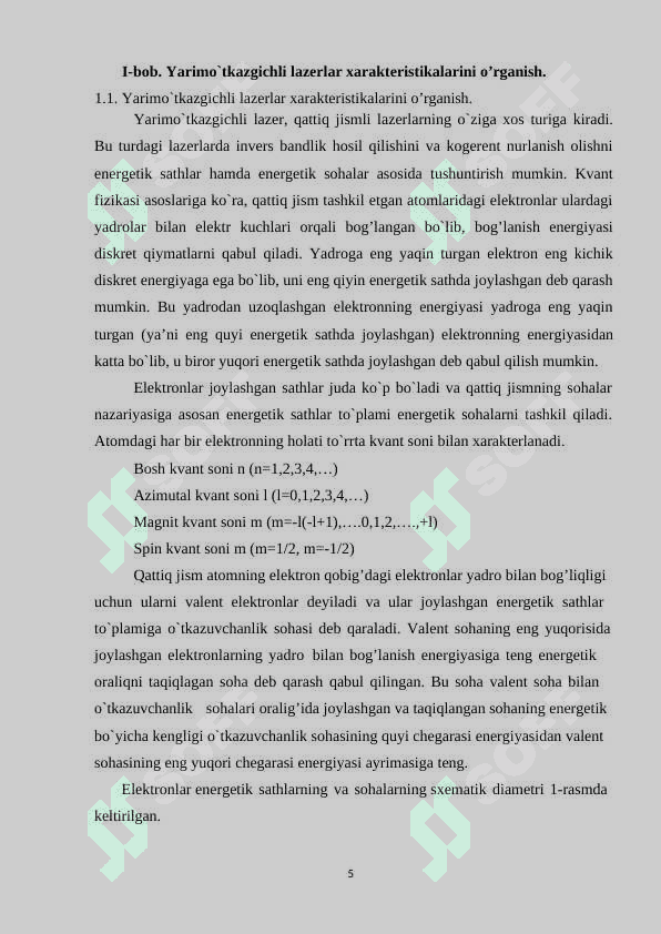 YARIM O`TKAZGICHLI LAZERLAR 5
