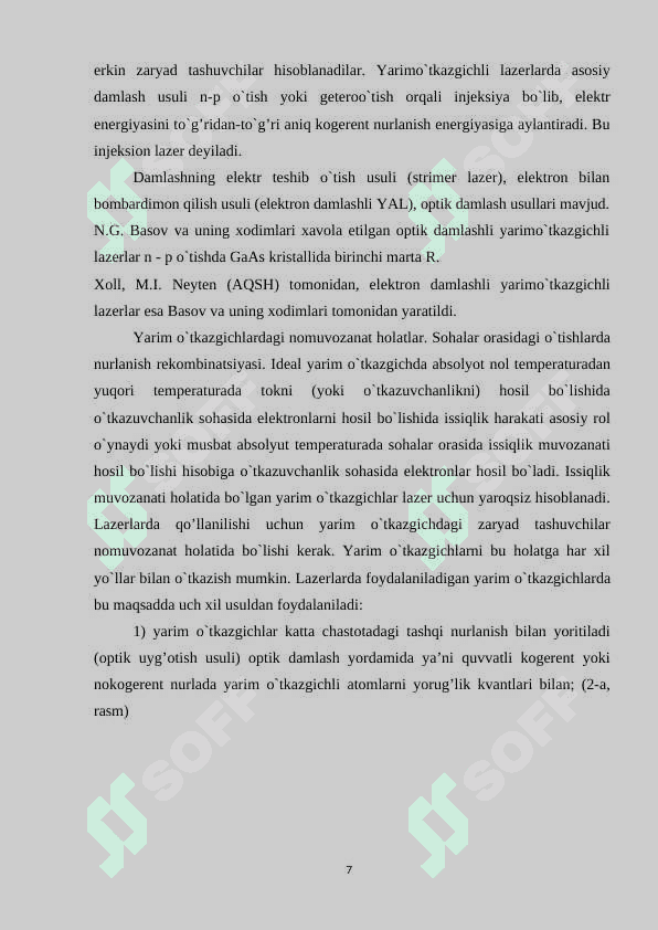 YARIM O`TKAZGICHLI LAZERLAR 7