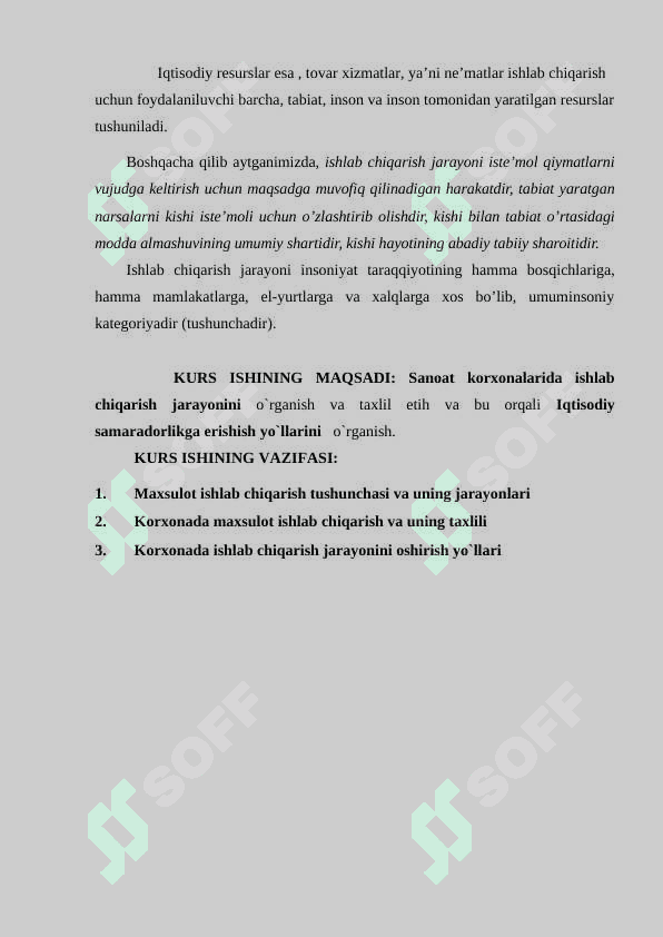 SANOAT KORXONALARIDA MAXSULOT ISHLAB CHIQARISHNI MUVOZANATI 3