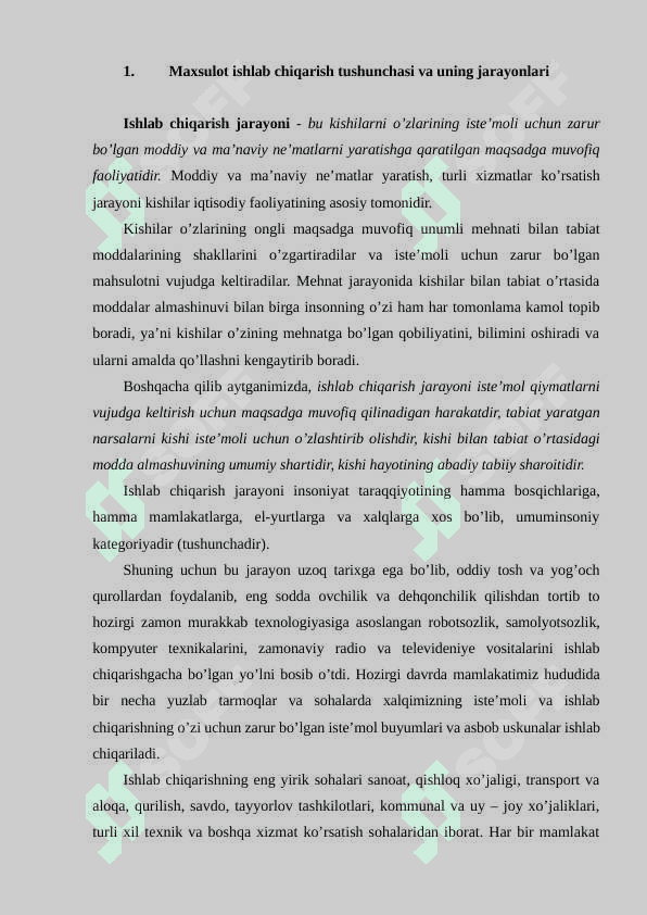 SANOAT KORXONALARIDA MAXSULOT ISHLAB CHIQARISHNI MUVOZANATI 4