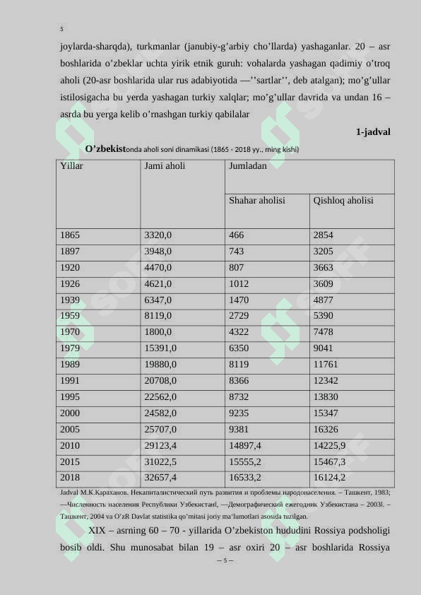 MUSTAQILLIK DAVRIDA AHOLI SONI DINAMIKASI 7