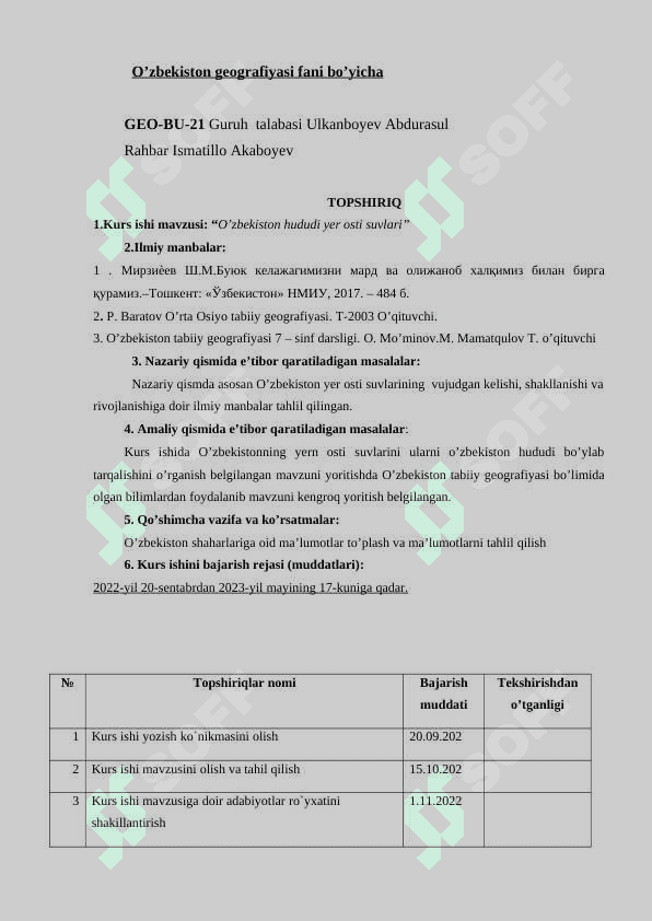 O’zbekiston hududi yer osti suvlari 4