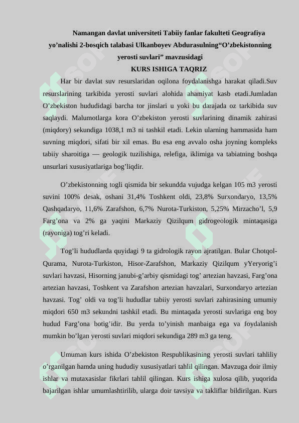O’zbekiston hududi yer osti suvlari 8