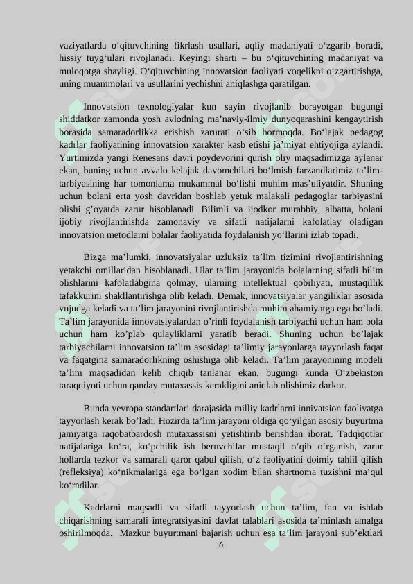 Mashg‘ulotga tarbiyachining innovatsion yondashuvi 6