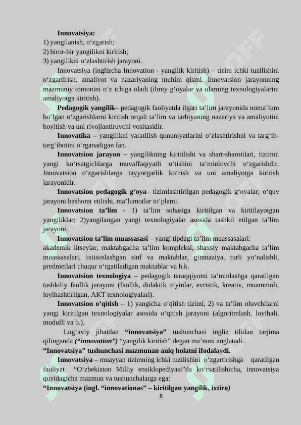 Mashg‘ulotga tarbiyachining innovatsion yondashuvi 8