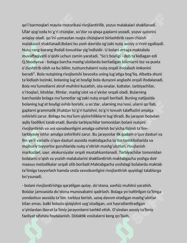 Maktabgacha yoshdagi bolalarni maktab ta'limiga tayyorlashning muammo va yechimlari. 7